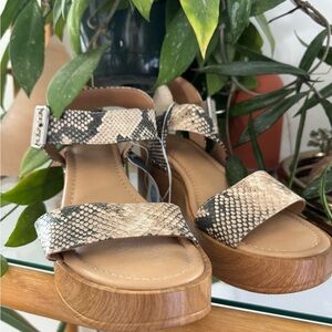 Snakeskin Wedges – Size 7.5 (NWT)